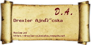 Drexler Ajnácska névjegykártya